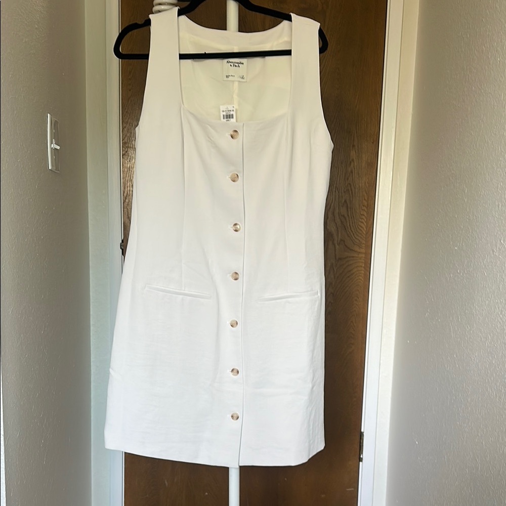 White Button-Down Dress